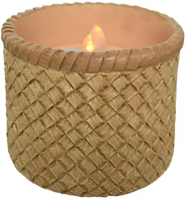 Decoris Solar ledvlamschaal d10 x h8 cm - Naturel - afbeelding 2