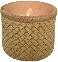 Decoris Solar ledvlamschaal d10 x h8 cm - Naturel - afbeelding 2
