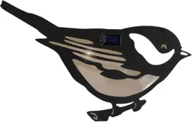 Decoris Solar vogel ijzer steady buitenverlichting 37,3 cm x 23,5 cm, Zwart - afbeelding 1