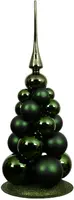 Decoris tafeldecoratie kerstboom kerstbal en piek dennengroen 