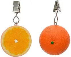 Decoris tafelkleedgewicht polyresin sinaasappel 5x5x3cm oranje - afbeelding 2