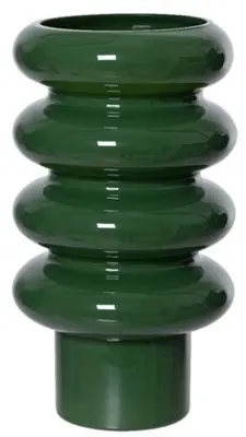 Decoris vaas glas deco 14x25.5cm groen