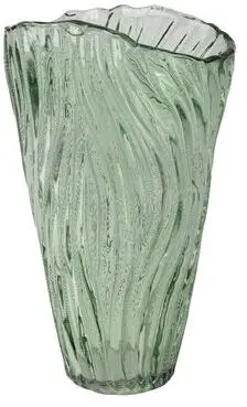 Decoris vaas glas deco 16x9x25cm groen, transparant