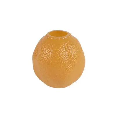 Decoris vaas glas deco 18x17.8cm geel