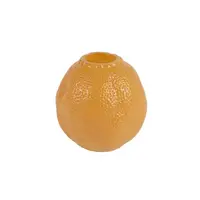 Decoris vaas glas deco 18x17.8cm geel kopen?