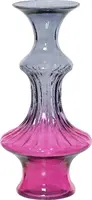 Decoris vaas glas deco 18x37cm roze, transparant kopen?