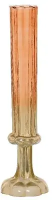 Decoris vaas glas deco 9x33cm oranje