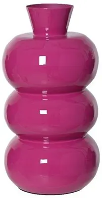 Decoris vaas ijzer deco 17x33cm fuchsia