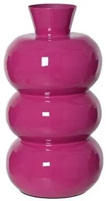 Decoris vaas ijzer deco 17x33cm fuchsia