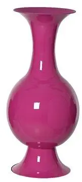 Decoris vaas ijzer deco 25x56cm fuchsia