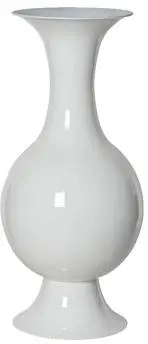 Decoris vaas ijzer deco 25x56cm wit