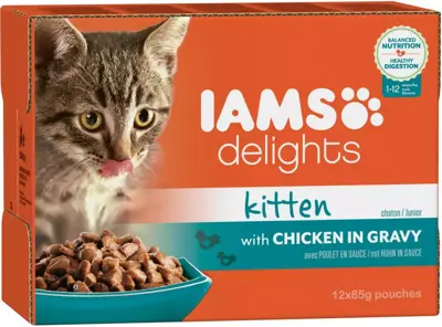 Delights wet kitten gravy 12x85g