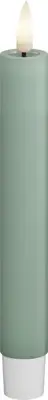 Deluxe Homeart LED dinerkaars real flame 2.2x15cm salvie green 2 stuks - afbeelding 1