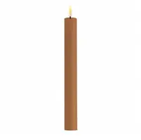 Deluxe Homeart LED dinerkaars real flame 2.2x24cm caramel 2 stuks - afbeelding 1