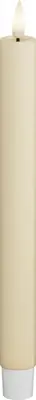 Deluxe Homeart LED dinerkaars real flame 2.2x24cm cream 2 stuks - afbeelding 1