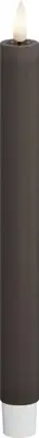 Deluxe Homeart LED dinerkaars real flame 2.2x24cm mocca 2 stuks - afbeelding 1