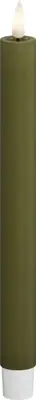 Deluxe Homeart LED dinerkaars real flame 2.2x24cm olive green 2 stuks - afbeelding 1