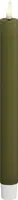 Deluxe Homeart LED dinerkaars real flame 2.2x24cm olive green 2 stuks - afbeelding 1
