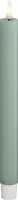 Deluxe Homeart LED dinerkaars real flame 2.2x24cm salvie green 2 stuks - afbeelding 1