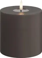 Deluxe Homeart LED kaars real flame 10x10cm mocca  - afbeelding 1