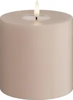 Deluxe Homeart LED kaars real flame 10x10cm roze  - afbeelding 1