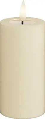 Deluxe Homeart LED kaars real flame 5x10cm cream  - afbeelding 1