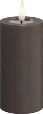 Deluxe Homeart LED kaars real flame 5x10cm mocca  - afbeelding 1
