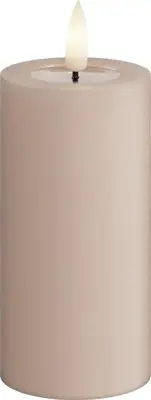 Deluxe Homeart LED kaars real flame 5x10cm roze  - afbeelding 1