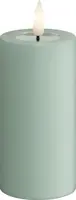 Deluxe Homeart LED kaars real flame 5x10cm saliegroen  - afbeelding 1