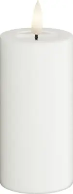 Deluxe Homeart LED kaars real flame 5x10cm wit  - afbeelding 1