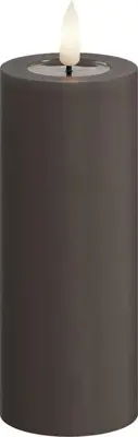 Deluxe Homeart LED kaars real flame 5x12.5cm mocca  - afbeelding 1