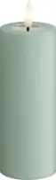 Deluxe Homeart LED kaars real flame 5x12.5cm saliegroen  - afbeelding 1