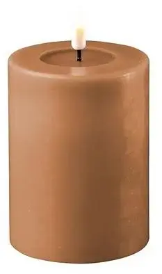 Deluxe Homeart LED kaars real flame 7.5x10cm caramel  - afbeelding 1