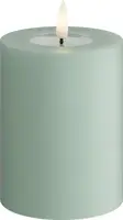 Deluxe Homeart LED kaars real flame 7.5x10cm saliegroen  - afbeelding 1