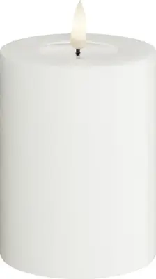 Deluxe Homeart LED kaars real flame 7.5x10cm wit  - afbeelding 1