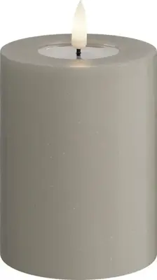 Deluxe Homeart LED kaars real flame 7.5x10cm zand  - afbeelding 1
