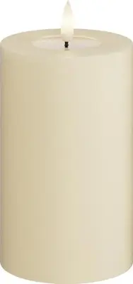 Deluxe Homeart LED kaars real flame 7.5x12.5cm cream  - afbeelding 1
