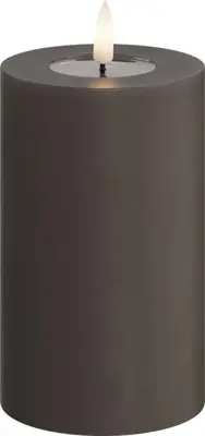 Deluxe Homeart LED kaars real flame 7.5x12.5cm mocca  - afbeelding 1