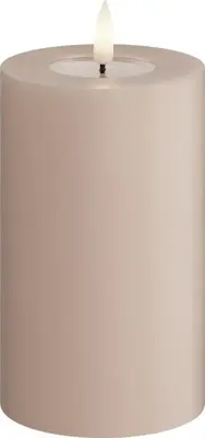 Deluxe Homeart LED kaars real flame 7.5x12.5cm roze  - afbeelding 1