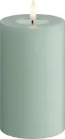 Deluxe Homeart LED kaars real flame 7.5x12.5cm saliegroen  - afbeelding 1
