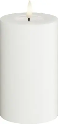 Deluxe Homeart LED kaars real flame 7.5x12.5cm white  - afbeelding 1