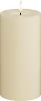 Deluxe Homeart LED kaars real flame 7.5x15cm cream  - afbeelding 1