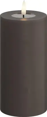 Deluxe Homeart LED kaars real flame 7.5x15cm mocca  - afbeelding 1