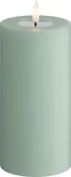 Deluxe Homeart LED kaars real flame 7.5x15cm salvie green  - afbeelding 1