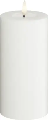 Deluxe Homeart LED kaars real flame 7.5x15cm wit  - afbeelding 1