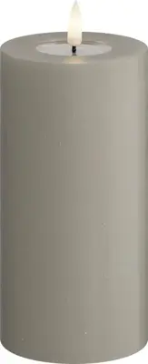 Deluxe Homeart LED kaars real flame 7.5x15cm zand  - afbeelding 1