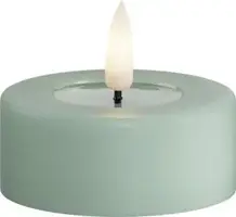Deluxe Homeart LED kaars real flame jumbo 6.1x4.5cm salvie green  - afbeelding 1