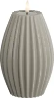 Deluxe Homeart LED kaars real flame stripe 10x15cm zand  - afbeelding 1