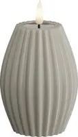 Deluxe Homeart LED kaars real flame stripe 7.5x10cm zand  - afbeelding 1
