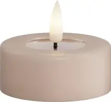 Deluxe Homeart LED theelicht real flame jumbo 6.1x4.5cm roze 2 stuks - afbeelding 1